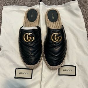 Women’s Gucci leather espadrille shoes size 40.5